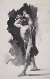 RAFFAELLO RESIO, Bacchus, brush and black ink